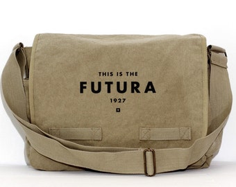 Messenger Bag, Futura Typography, Crossbody Large Canvas Bag, Men Messenger Bags, Women Messenger Bag, Laptop Messenger Bag, Work Bag