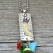 Vintage Altered Ruler Pendant - The Golden Princess Bird - Ready To Ship
