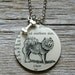 Chow Dog Pet - Altered Vintage Glass Watch Crystal Pendant Necklace - Recycled Upcycled - Ready To Ship