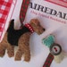 Airedale Terrier Dog Friend Bookmark - Vintage Wool