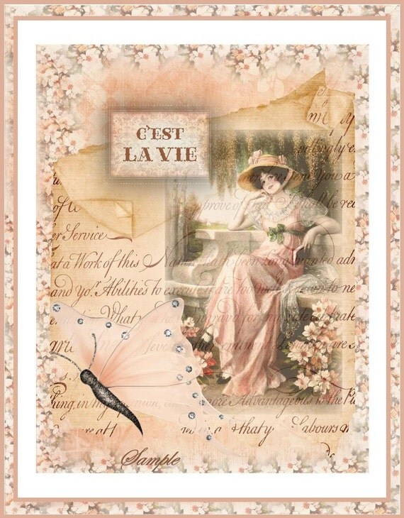 Garden Dreams Vintage Collage Journal Cover Project UPRINT Garden Dreams Vintage Collage Journal Cover Project UPRINT