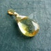 Faceted Citrine Gemstone Teardrop 14k Gold Fill Wire Wrap Pendant