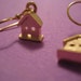 Tiny House Gold Plated Dangle Earrings
