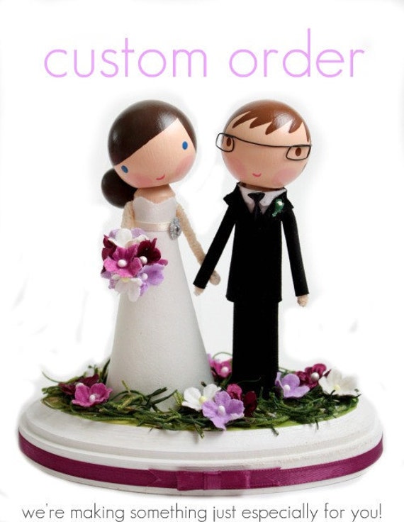 custom wedding cake topper order for by lollipopworkshop ...