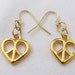 Peace Hearts Pierced Earrings