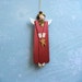 Wood Angel Christmas Ornament in Garnet