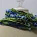 Lime navy shabby chic braids Bohemian Fringe Scarf skinny lariat Hippie neck wear