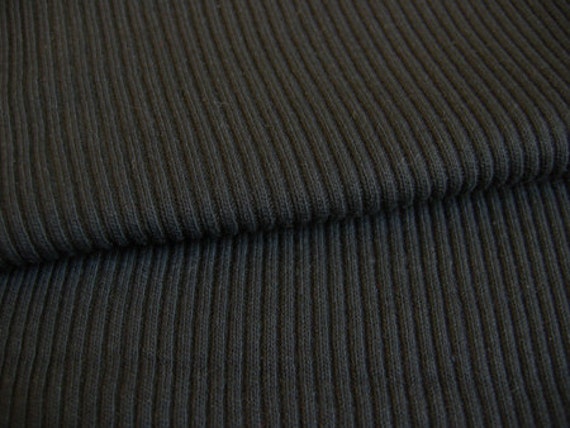 Black Ribbed Knit Fabric 11 pieces