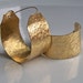 Brass Hoop Earrings: Wide Hand Hammered Hand Forged, Earrings, Boho Chic, Gypsy Earrings, Etsy Jewelry, Jewelry