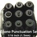 ECONOMY PUNCTUATION PUNCH Sets 1/16 inch 1.5mm