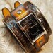 Leather cuff watch Hand tooled in NYC