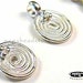 Spiral Charms Bright 925 Sterling Silver Swril Tag Charm Dangles F170- 2 pcs