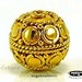 9mm Bali Vermeil Gold Beads 9mm Handmade Beads B78V- 1 pc