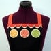 Sassy Tangerine Tango Apron - Reversible - Two Aprons in One