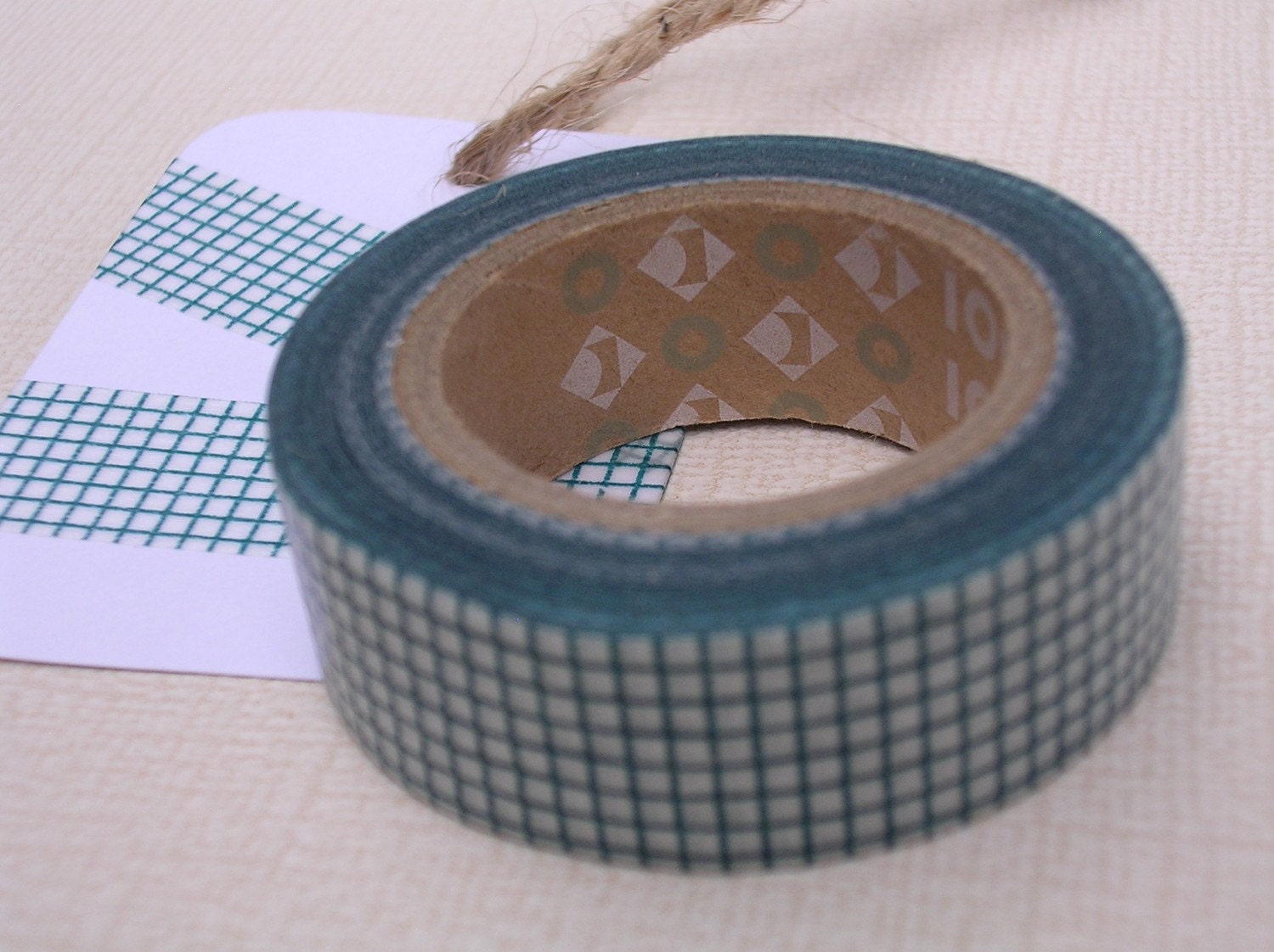 japanese masking tape 1 roll green graph print by fortandfield