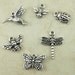 6 TierraCast Birds & Bees Insect Charms Mix Pack > Humming Bird Dragon Fly Lady Bug Silver Plated Lead Free Pewter I ship Internationally a1