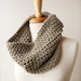 Eco Friendly Infinity Scarf. Women Men Fashion. Organic Cotton Chunky Knit Neckwarmer Cowl
