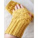 Fall Accessories - Fingerless Gloves / Gauntlets - Merino Wool and Cashmere - Golden Yellow
