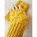 Spring Fashion Accessories - Fingerless Gloves / Gauntlets - Merino Wool - Mustard Yellow
