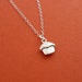 sterling silver cupcake charm necklace