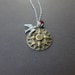 follow yourself brass compass necklace sterling silver chain