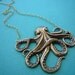 awesome gold octopus necklace