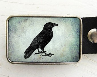 Vintage Raven Belt Buckle