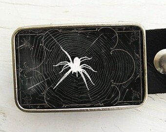 Spider Web Belt Buckle - Halloween