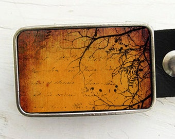 Amber Sky Belt Buckle- Tree Branches Belt Buckle