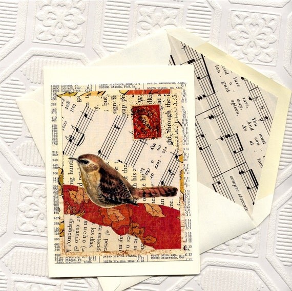 Bird Note Cards Set of 4