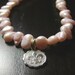 Rebirth Fleur de Lis Mini Medallion Necklace -- Pink/Silver