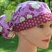 Ponytail Scrub Hat for Women- Orchids
