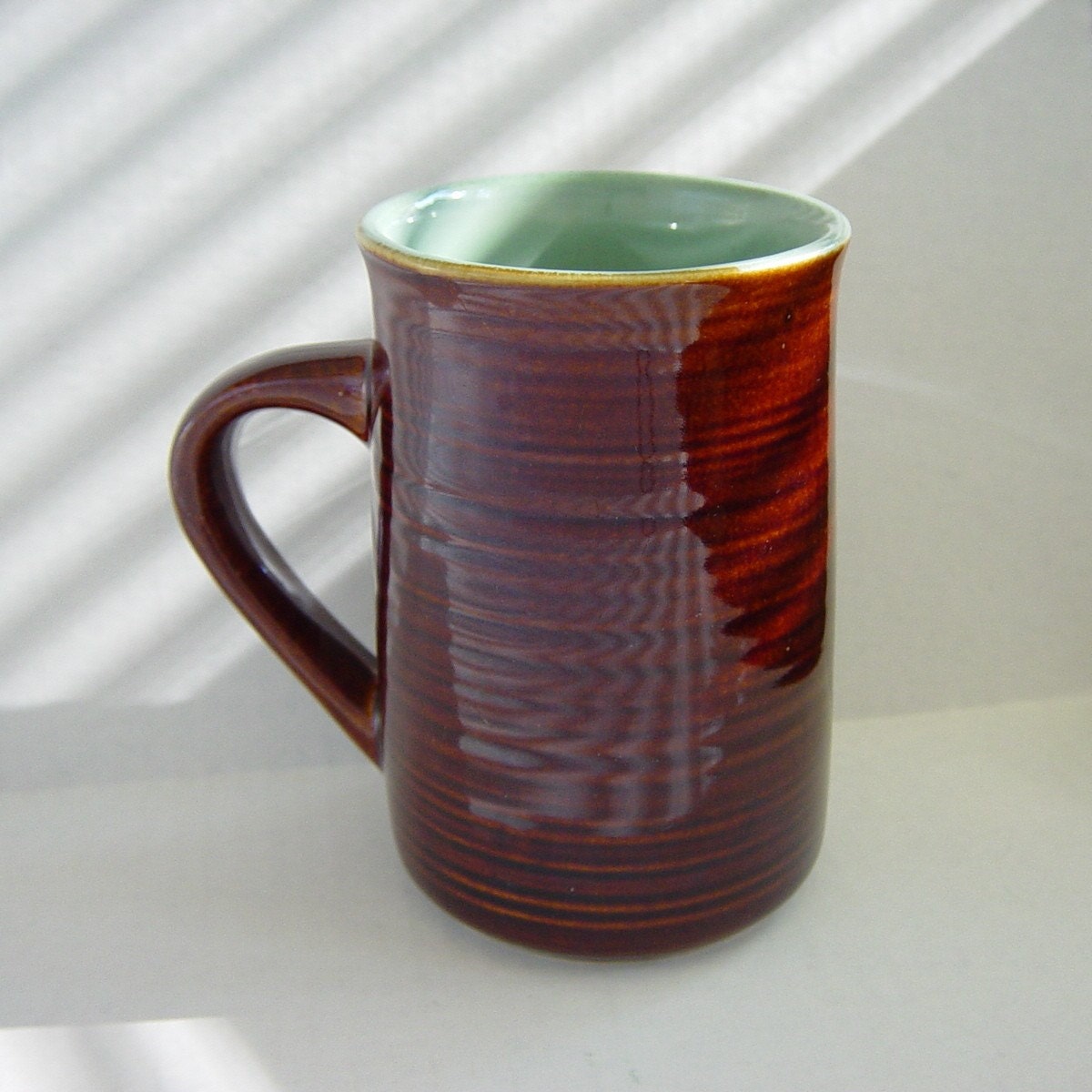 Red Wing Pottery Village Green Tall Handled Mug Brown