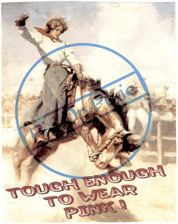 Tough Enough to Wear Pink Cowgirl Rodeo Womens tee shirt