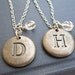 CLOSEOUT SALE Personalized Initial Pendant charm necklace, Gift Ideas for Teen Girl, Bridesmaid Gift Ideas, minimalist necklace