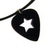 Super Star Cutout Guitar Pick Necklace, black