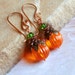Sihaya Designs Pumpkin Earrings 2011 - Lucite Pumpkins in Copper