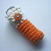 Lip Balm Holder w\/ Keyring - Orange, Natural