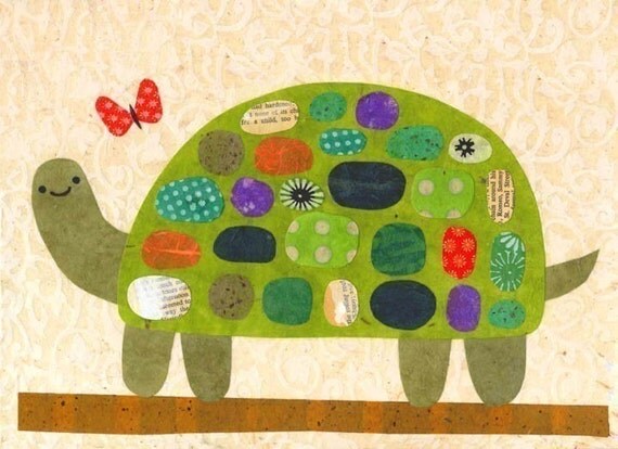 Turtle Friend by kateendle on Etsy