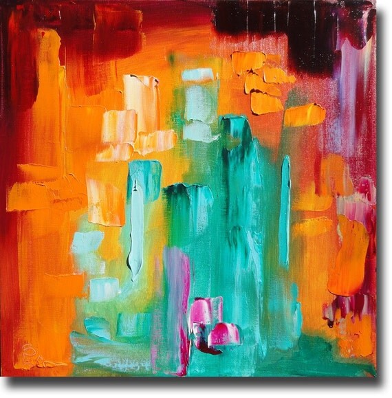 Abstract Painting vibrant abstract ART Abstract by bsasik on Etsy