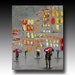 B. Sasik Original Painting RAIN CITY NIGHT METALLIC ART
