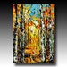 Aspen Painting BirchTree Painting ART Abstract Contemporary Palette Knife