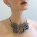 8 Silver Circles Zipper Necklace