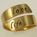 Adjustable Gold Filled Message Ring by donnaodesigns for alexapeyton