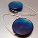 beautiful blue agate discs on silver