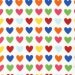 Robert Kaufman REMIX HEARTS Bright cotton fabric 1/2 yard