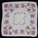 Vintage Hankie, Handkerchief, White, Lavender Flowers, 1950's, FREE US SHIPPING