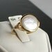 Creamy White Freshwater Coin Pearl Vermeil Bezel 14kt Gold Filled Ring