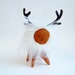 Miniature FERN ANIMAL plush art toy with antlers