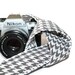 Camera Strap - Grey, White Houndstooth - SLR, DSLR by Howard Avenue